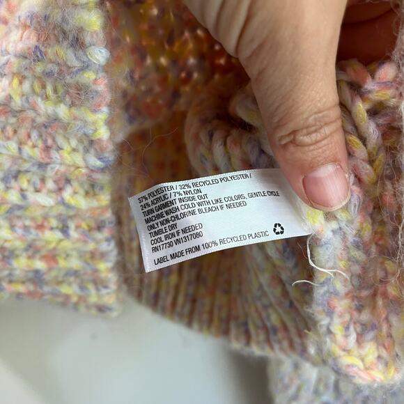 Universal Thread Multicolor Knit Sweater Cozy Pastel Pullover Size M - Picture 7 of 8
